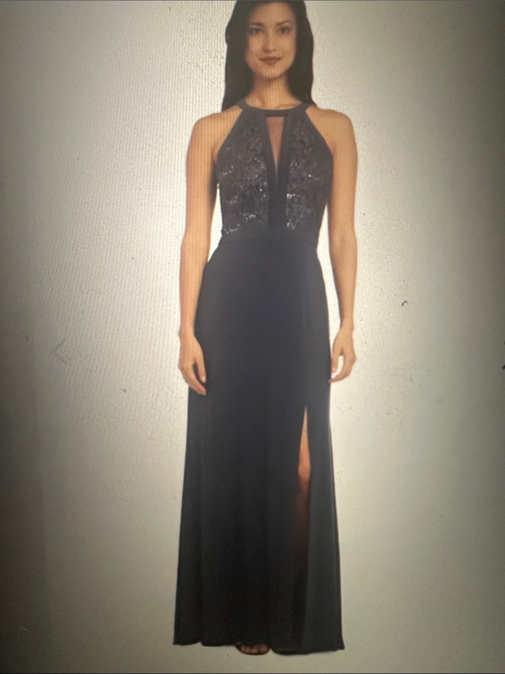 NWT R & M Richard’s Nightway Collections Navy Gown, size 14